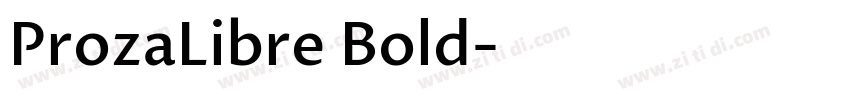 ProzaLibre Bold字体转换